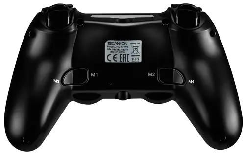 Геймпад Canyon для PlayStation 4 беспроводной с тачпадом LED подсветка двойной мотор для чувствительного отклика макросы Black (CND-GPW5) - фото 3