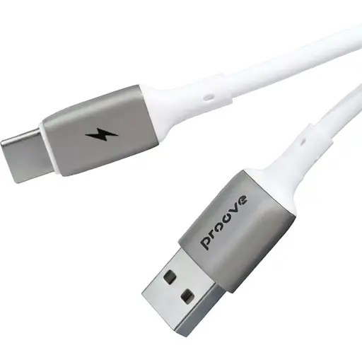 Кабель Proove Flex Metal USB-A to USB-C 2.4A 1m White (CCFM20001202) [130339] - фото 2