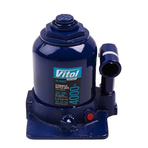 Домкрат гідравлічний телескоп Vitol 4т 2х циліндр макс. підйом 390 мм (DB-40002C)
