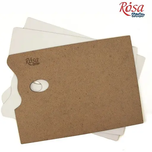 Палитра Rosa Gallery деревянная овальная эргономичная промасленная 30х40 см  - фото 2