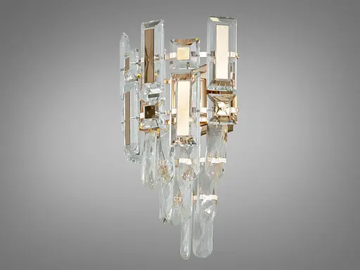 Классический бра Romin из хрусталя на 2 лампы золотого цвета - фото 2