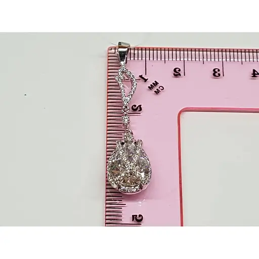 Серебряная подвеска Qvaliz с фианитами. 903-00264 - фото 3