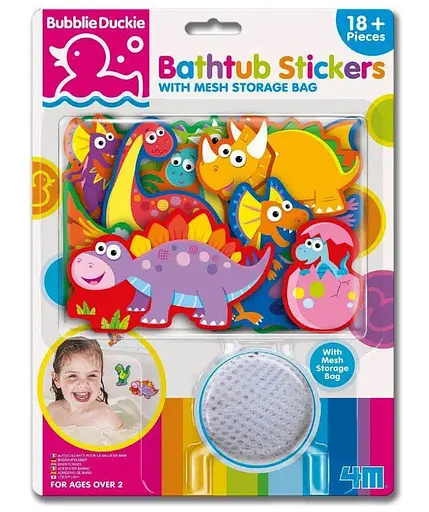 Набір наклейок для ванної 4M Динозаври Bubblie Duckie 00-04747 Іграшки для ванної купання - фото 2