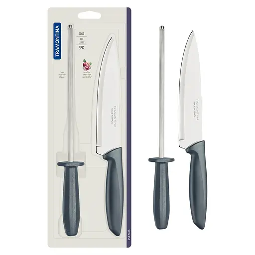 Набір ножів Tramontina Plenus grey 2 предмети (6591625) - фото 3