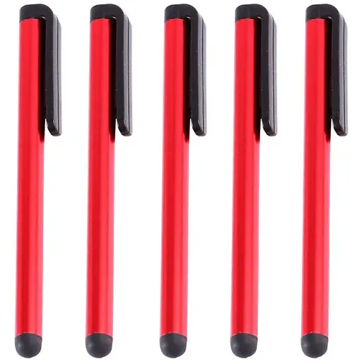 Стилус для ємнісних екранів, червоний (комплект 5 шт.)