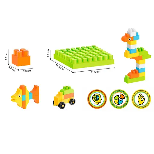 Детский конструктор Building blocks ТехноК 6573TXK 90 деталей - фото 2