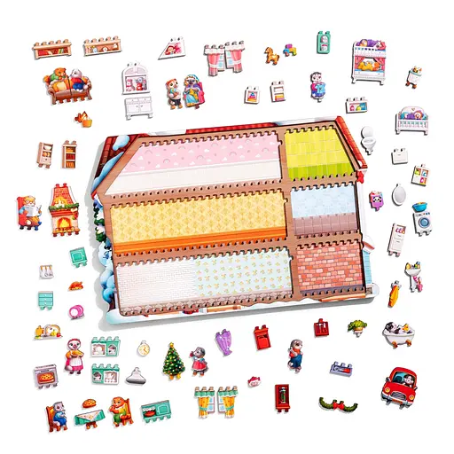 Пазл дитячий фігурний Котячий дім (ПСД248) PSD248, 88 елементів - фото 3