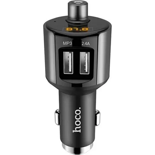 FM-трансмітер Hoco E19 Smart Metal Grey [116005] - фото 5