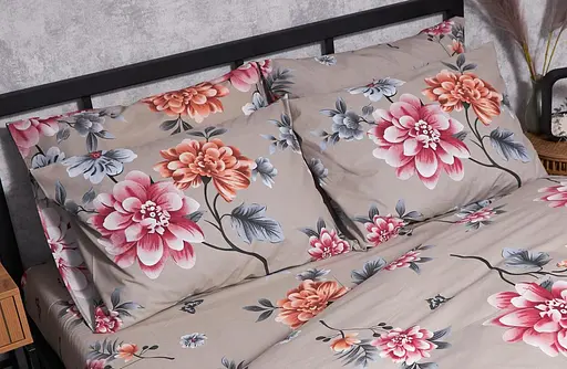 Набір наволочок Moon&Star Бязь Gold Люкс Peony Brown 50х70 см 2 шт - фото 3