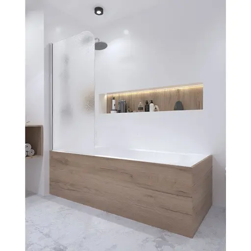 Шторка для ванны Qtap Standard CRM407513APL Pear, Левая, матовый, хром - фото 7