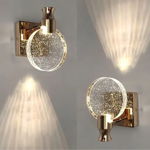 Настенный светильник в золотом корпусе 20х16 см Line F Арт. W022/1 FGD - фото 5