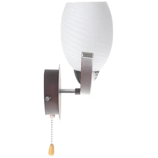 Бра Brille BR-382W/1 настенное накладное с выключателем E14 CH+W - фото 2