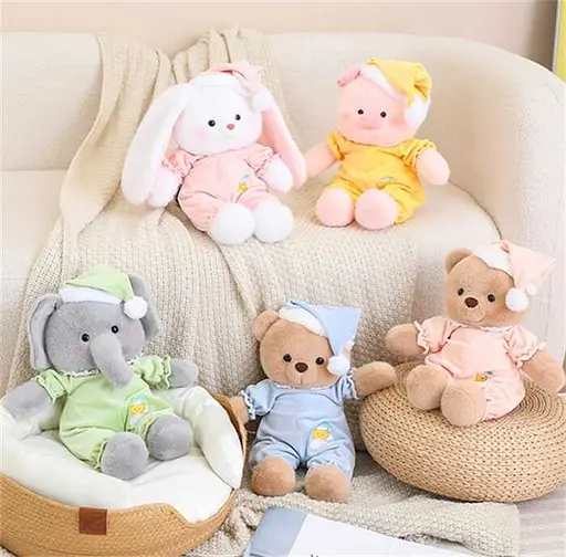 М’яка плюшева іграшка, M18544, 35 см, в піжамці (В асортименті) - фото 6