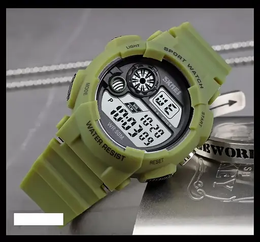 Чоловічий наручний годинник Skmei 1718 (Зелений) - фото 5