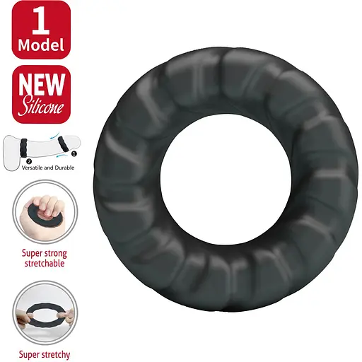 Ерекційне кільце Crazy Bull Jeriko 4.5 см чорне - фото 7