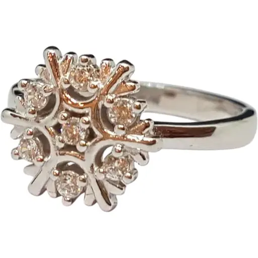 Серебряное кольцо Лазурит с фианитами. 15116р 16