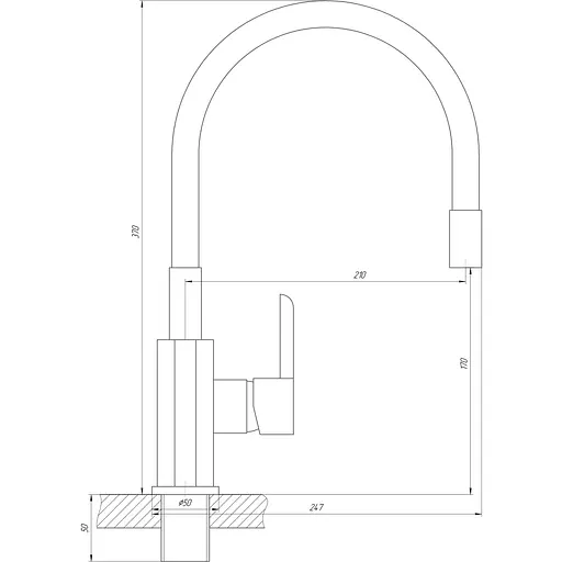 Смеситель для кухни Domino PRESTIGE DPS-203SLR-WHITE - фото 4