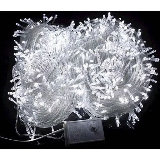 Новогодняя гирлянда на прозрачной проволке 500 лампочек 30 м Белый свет - фото 1