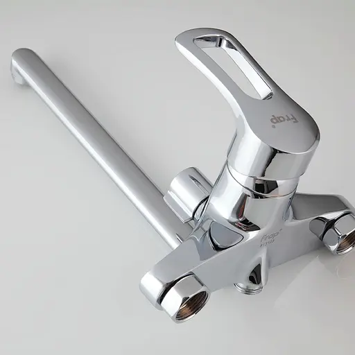 F2266 Змішувач для ванни довгий гусак перемикач карт. Ø40 Frap 1/8 Хром - фото 2