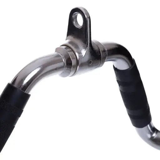 Ручка для тяги York Fitness багатофункціональна з гумовими рукоятками, хром - фото 7