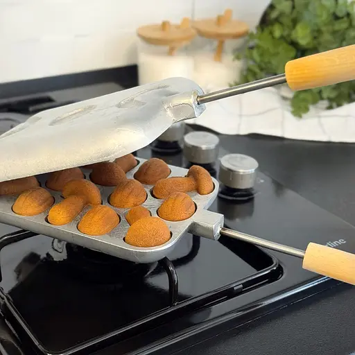 Форма алюмінієва для випікання печива на плиті горішниця "Лісові частування: горішки та грибочки", Ласунка Сірий 86564 - фото 9