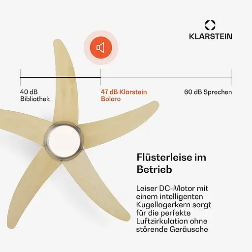 Стельовий вентилятор Klarstein Bolero Smart 55 Вт Бежевий (10046058) - фото 7