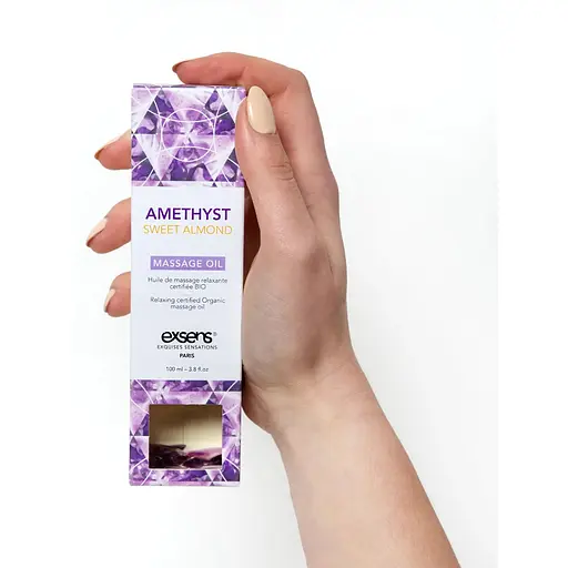 Масажна олія Exsens Amethyst Sweet Almond 100 мл - фото 3