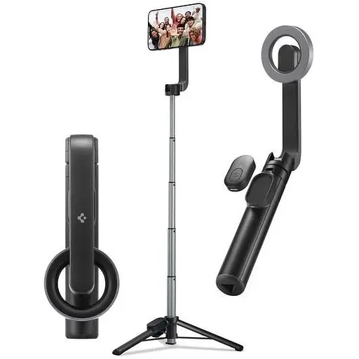 Штатив для селфи Spigen Selfie Stick Tripod S570W Black with MagSafe