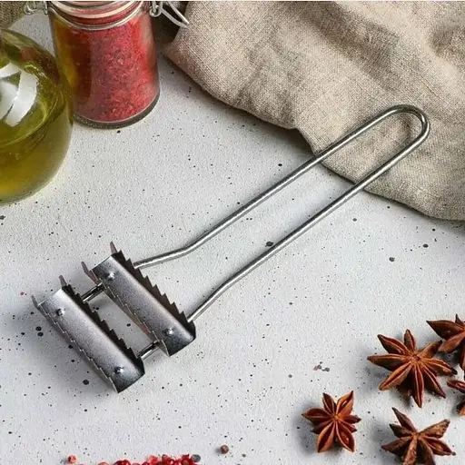 Рибочистка подвійна ніж для чищення риби від луски, скребок для чищення риби, Kitchen Master Сріблястий 87189 - фото 3