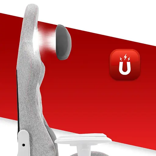 Компьютерное кресло Hell's Chair HC-1006 Grey-White ткань - фото 5