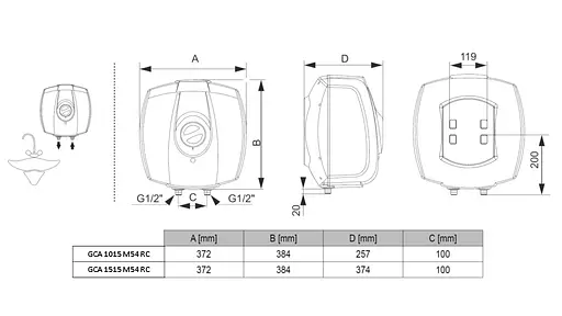 Водонагреватель Tesy GCA 1515 M54 RC (6803257) - фото 3