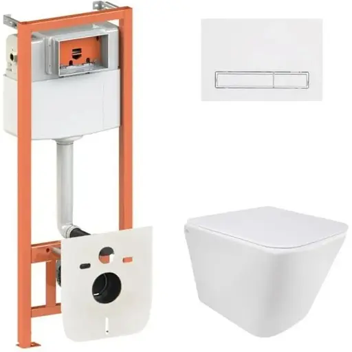 Набір Q-tap Nest 4 в 1 підвісний унітаз Tern Ultra Quiet 490x365x325 + комплект інсталяції QT1733052EUQW45161 - фото 1