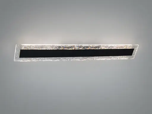 Настінний LED бра-планка Romin 28 Вт чорний скло - фото 2