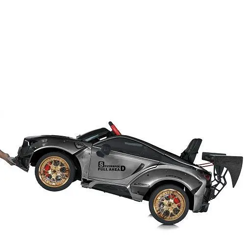Електромобіль дитячий Bambi M 5820EBLRS-11 24V MP3 USB TF Bluetooth EVA шкіра музика світло сірий - фото 4