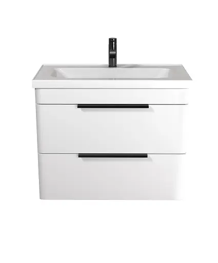Тумба Мойдодир Iris 80-А з умивальником Fenova 80 підвісна Білий - фото 4