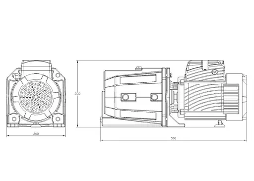 Насос поверхностный центробежный Pumpman JET200 Нmax 52 м Qmax 9 куб.м 1500 Вт (чугун) (CV029759) - фото 6
