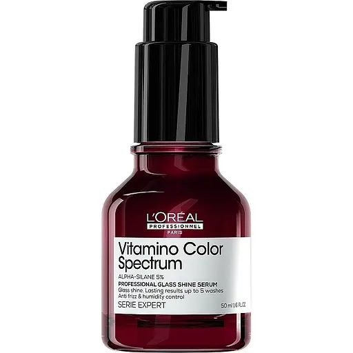 Сироватка L'Oreal Professionnel Vitamino Color Spectrum Glass Shine для сяючого блиску та збереження 5 вимірів колірного спектру після фарбування волосся незмивна 50 мл - фото 1