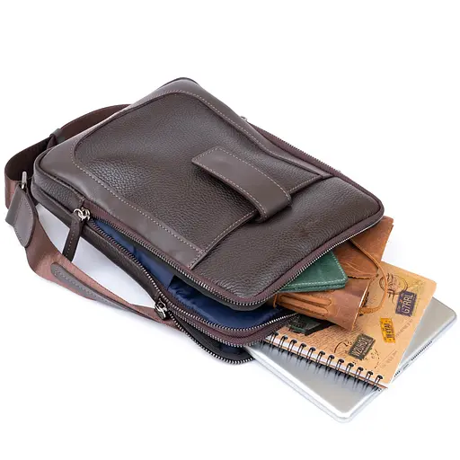 Сумка кожаная мужская SHVIGEL 20х26,5х4,5 см sum0012314 - фото 3