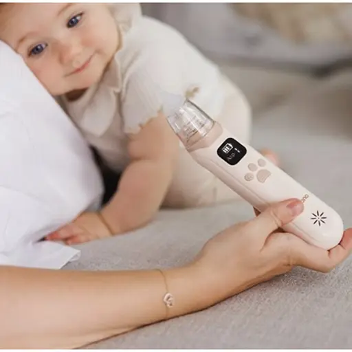 Аспіратор для носа BabyOno електронний з LCD екраном та мелодіями бежевий (1470/01) - фото 8