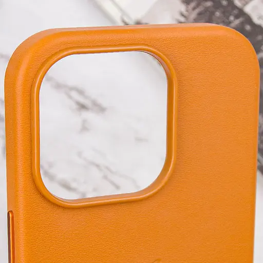 Шкіряний чохол Epik Leather Case AAA with MagSafe and Animation для Apple iPhone 13 Pro Max 6.7 Golden Brown - фото 8