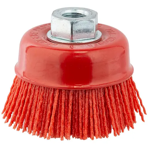 Щітка дротяна чашоподібна Sigma Ø75мм М14×2мм (нейлонова) (9014471) - фото 1