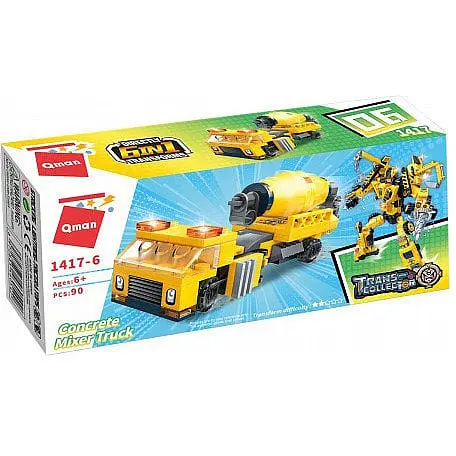 Детский конструктор Стройтехника Qman 1417 в коробке Concrete Mixer Truck - фото 1