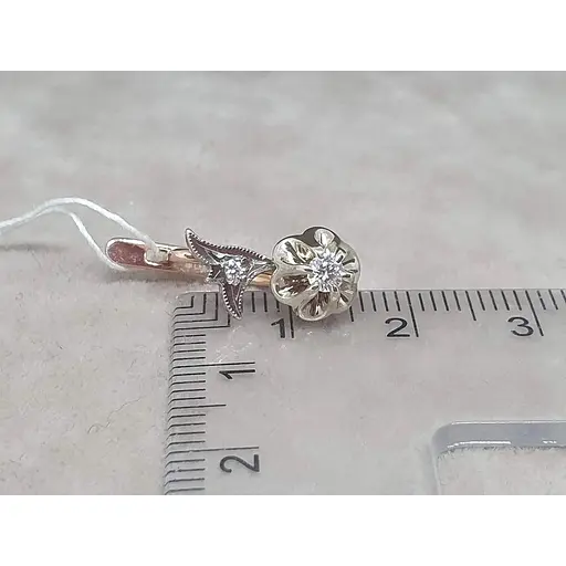 Золоті сережки Гаразд з діамантами. 3032700 - фото 5