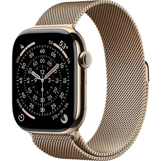 Смарт-годинник Apple Watch Series 11 GPS + Cellular 46 мм Gold Titanium Case with Gold Milanese Loop S/M (MFD74) [151110]