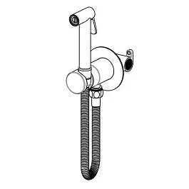 Гігієнічний душ прихованого монтажу Paffoni new Bidet Kit із запірним змішувачем steel ZDUP128ST, Нержавіюча сталь - фото 2