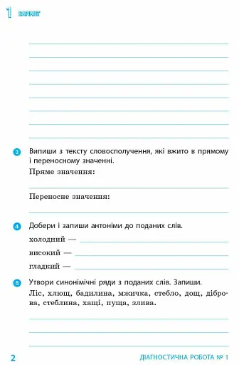 Українська мова та читання. 4 клас. Діагностичні роботи - фото 3