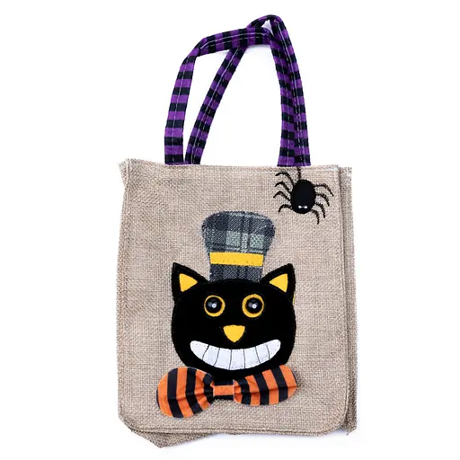 Сумка Лен Хэллоуин 26х15 см "Кот", IDEA12-HOL14