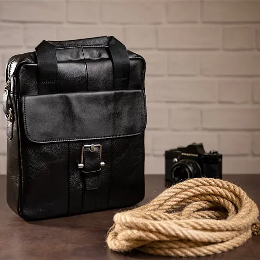 Чоловіча шкіряна сумка Vintage 28х30х6 см sum0012798 - фото 4