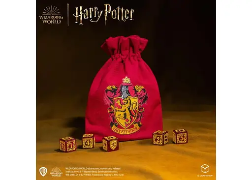 Набір кубиків Harry Potter. Gryffindor Dice & Pouch (5 шт. + мішечок) (190142/2023/1/A/D6B) - фото 4