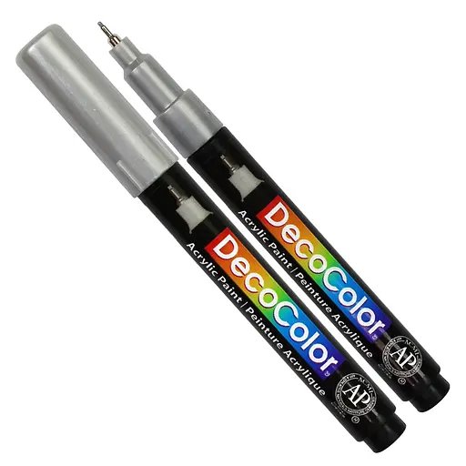 Маркер акриловый Marvy Серебро 0,7 мм 115-S  - фото 2